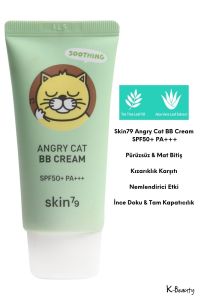 Skin79 Kızarıklık Karşıtı Nemlendirici BB Krem Angry Cat Rosy Beige Pa+++ SPF50+ 30 ml