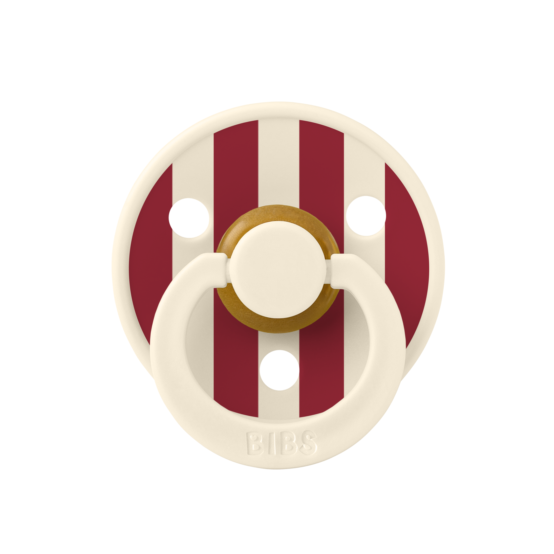 Bibs Studio Colour Block Kauçuk Emzik Ivory Ruby 0-6 Ay