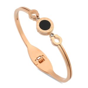 Nal Figürlü Sedef Taşlı Çelik Kelepçe Bileklik