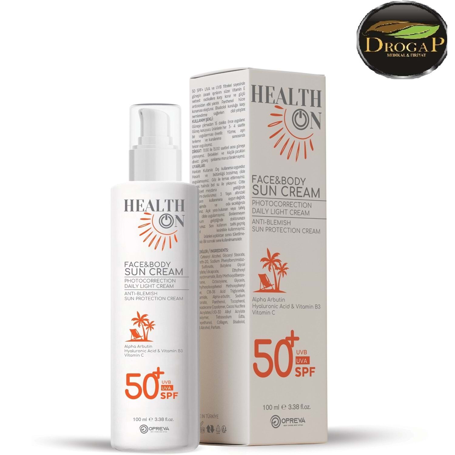 Health On Güneş Kremi SPF50 100 ml