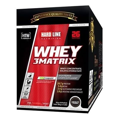 Hardline Whey 3 Matrix Çilek 30 gr - 26 Adet