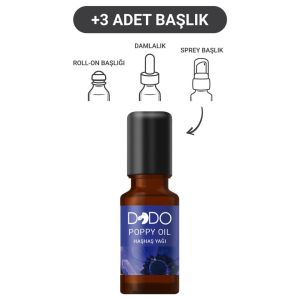 Dodo Haşhaş Yağı 15 ml (Sprey-Roll On-Damla-3 Başlık)