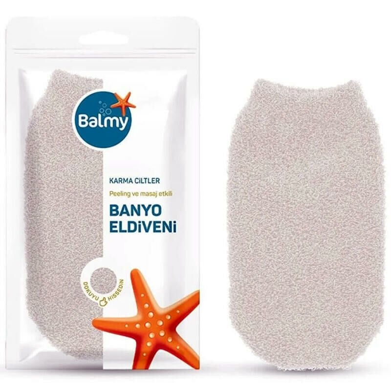 Balmy Polyester Banyo Eldiveni Mor