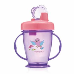 Bebedor 8508 Çift Kulplu Kapaklı Akıtmaz Bardak - Mor