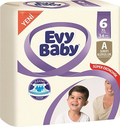 Evy Baby Çocuk Bezi No: 6 34'lü