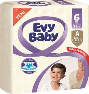 Evy Baby Çocuk Bezi No: 6 34'lü