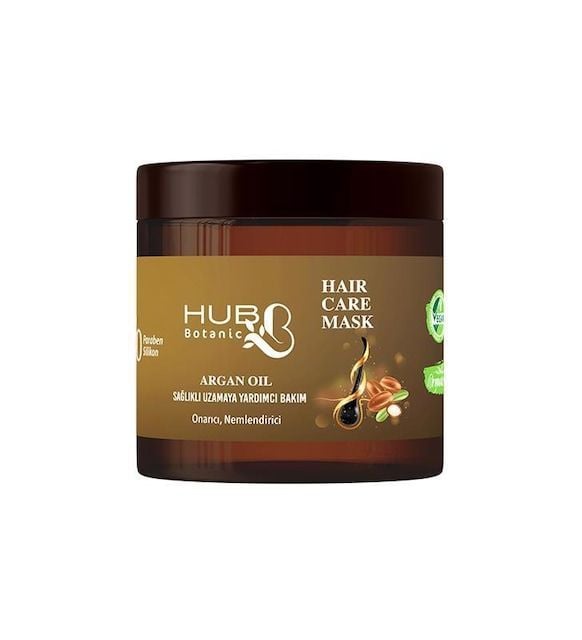 Hubb Botanic Argan Yağlı Silikonsuz Saç Maskesi 500 ml