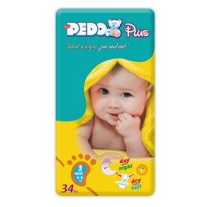 Pedo Plus Çocuk Bezi No: 3 34'lü