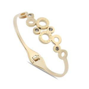 Baloncuk Figürlü Sedef Taşlı Çelik Kelepçe Bileklik