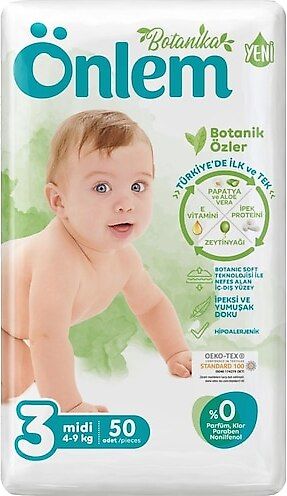 Önlem Botanica Bebek Bezi Midi No: 3 İkili Jumbo 50'li
