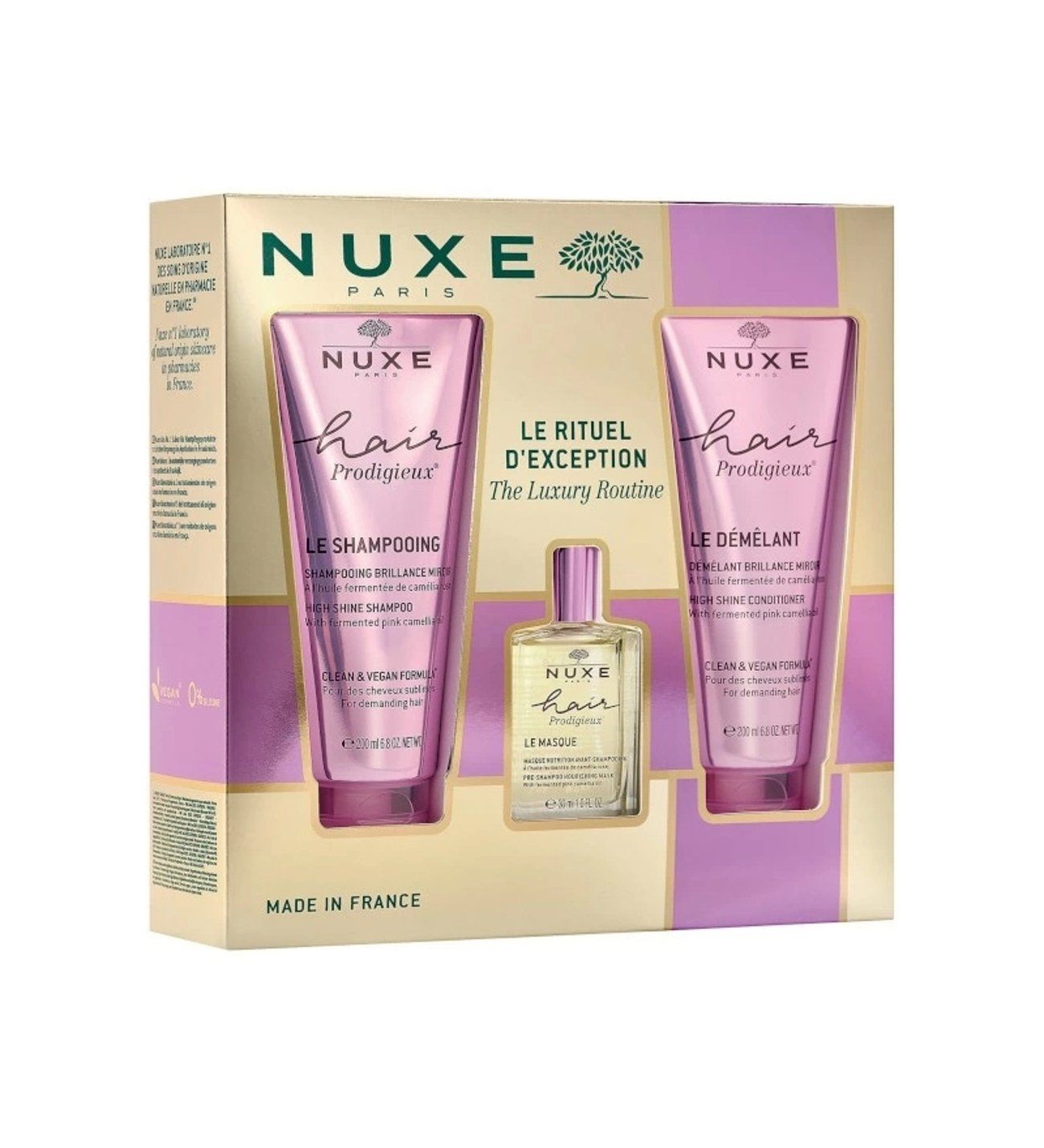 Nuxe Coffret Hair Prodigieux Maske 30 ml + Şampuan 200 ml + Saç Kremi 200 ml