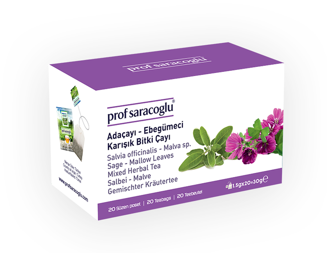 Prof Saraçoğlu Adaçayı Ebegümeci Karışık 20'li Süzen Poşet