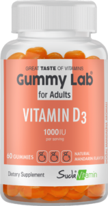Suda Vitamin Gummy Lab Vitamin D3 For Adults Mandalin Aromalı 60 Gummies
