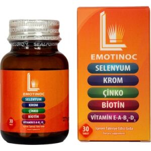 Emotinoc Selenyum Krom Çinko 30 Tablet