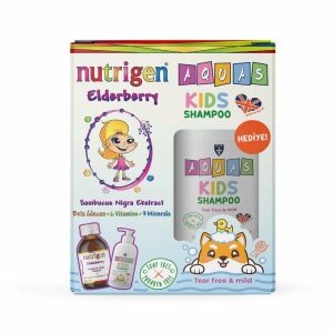 Nutrigen Elderberry Şurup 200ml + Aquas Kids Şampuan 250ml Hediye