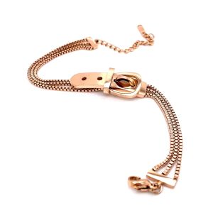 Kemer Tokası Figürlü Çelik Bileklik Rose