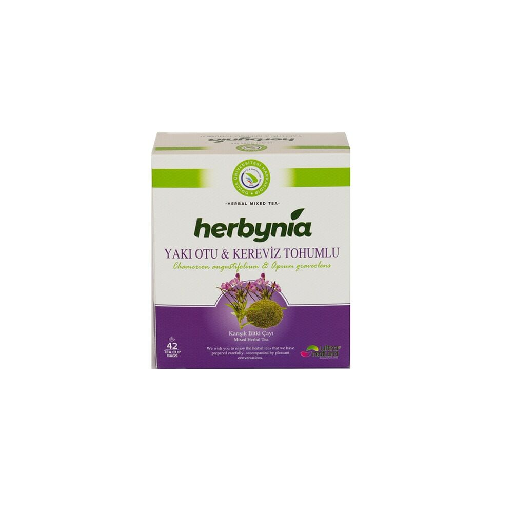Herbynia Yakı Otlu & Kereviz Tohumlu Karışık Bitki Çayı Süzen Poşet 42'li 1,5 gr