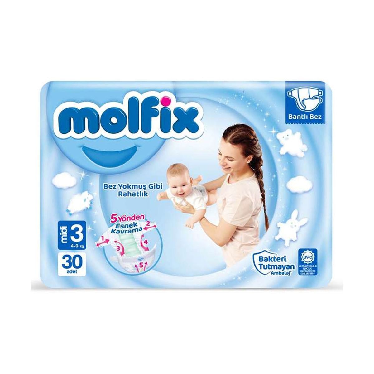Molfix Bebek Bezi Jumbo Beden:3 Numara 30 Adet