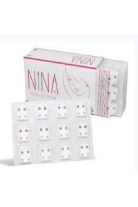 Nina Kulak Delme Küpesi - Rose Ball 12’li