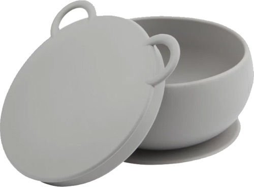 Oioi Vakumlu Silikon Kapaklı Kase - Gri