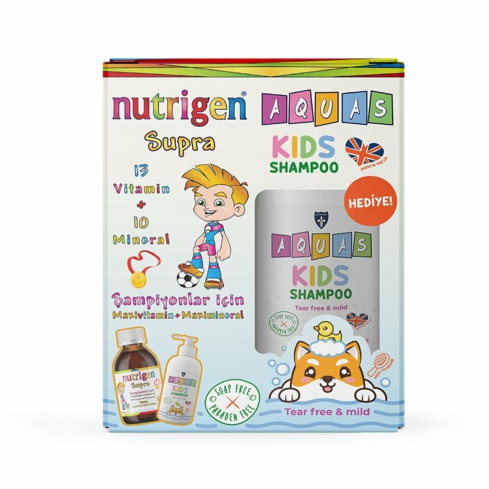 Nutrigen Supra Şurup 200ml + Aquas Kids Şampuan 250ml Hediye