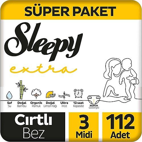 Sleepy Bebek Bezi 4'lü Jumbo No: 3 112'li