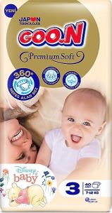 Goon Premium Soft 3 Beden Jumbo Paket Bebek Bezi 40'lı