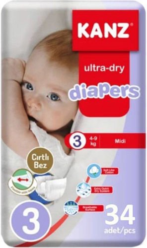 Kanz Bebek Bezi Eko Midi No: 3 34'lü
