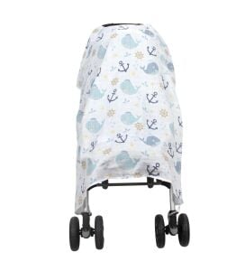 Sevi Bebe Müslin Bebek Arabası Örtüsü - Balıklı ART-42