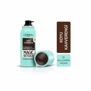 L'Oreal Paris Magic Retouch Beyaz Saçlar İçin Kapatıcı Koyu Kahverengi Saç Spreyi 75 ml