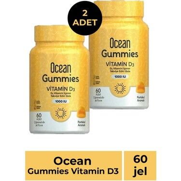 Ocean Gummies Vitamin D3 60 Çiğneme Form - 2. %50 İndirimli