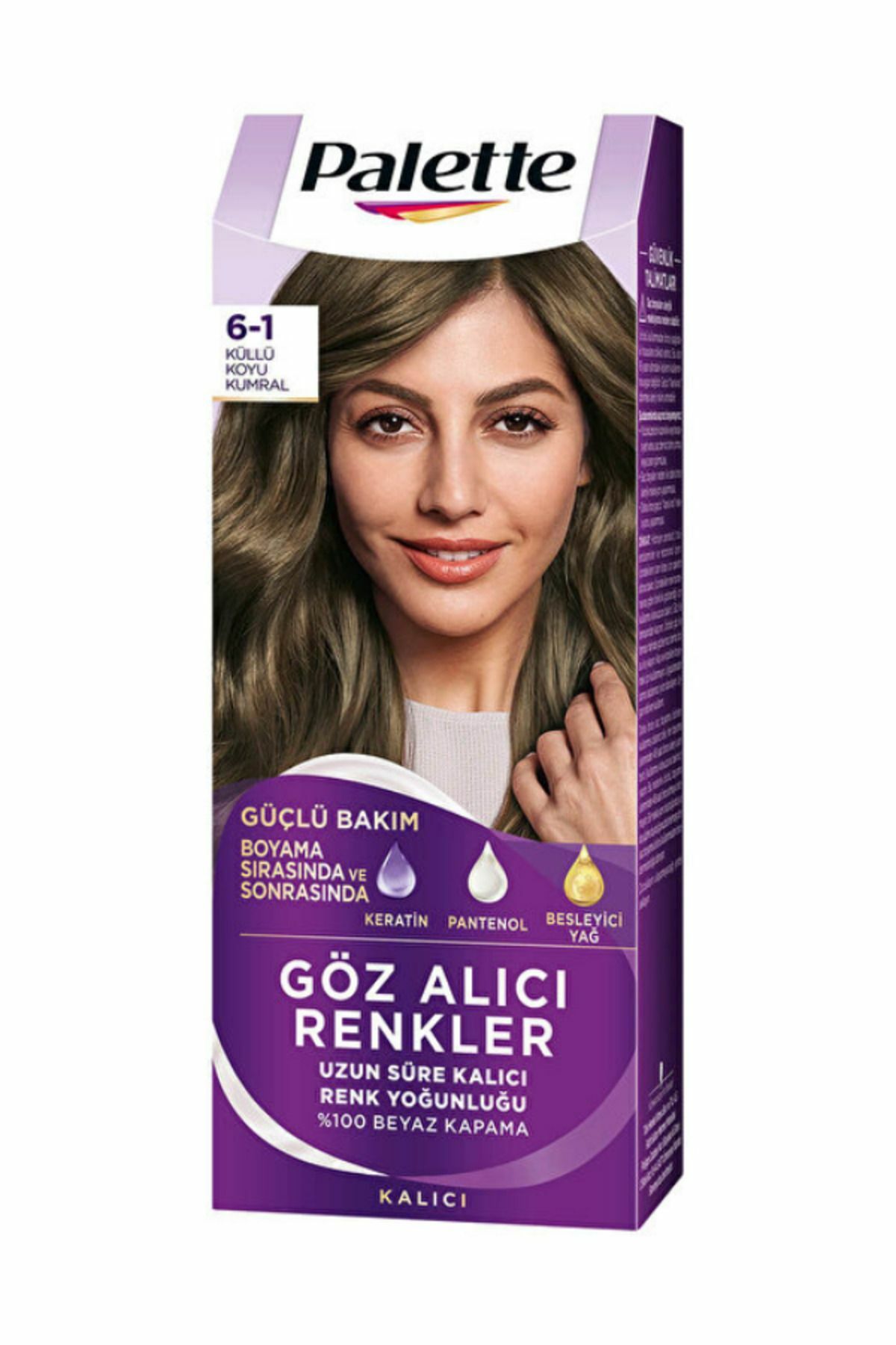 Palette Göz Alıcı Renkler Saç Boyası - Küllü Koyu Kumral 6-1