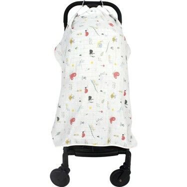Sevi Bebe Müslin Bebek Arabası Örtüsü - Sevimli Böcekler ART-42