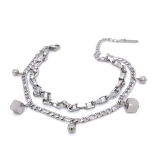 Figürlü Çelik Bileklik Gümüş