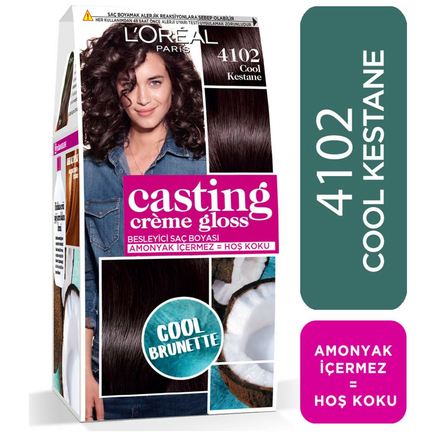 L'Oreal Paris Casting Creme Gloss Saç Boyası - 4102 Cool Kestane