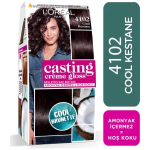L'Oreal Paris Casting Creme Gloss Saç Boyası - 4102 Cool Kestane