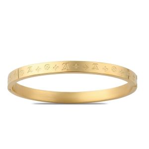 Karışık Desenli Çelik Kelepçe Bileklik