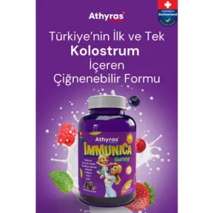 Immunica Gummy Kolostrum Beta Glukan İçeren 60 Çiğnenebilir Form