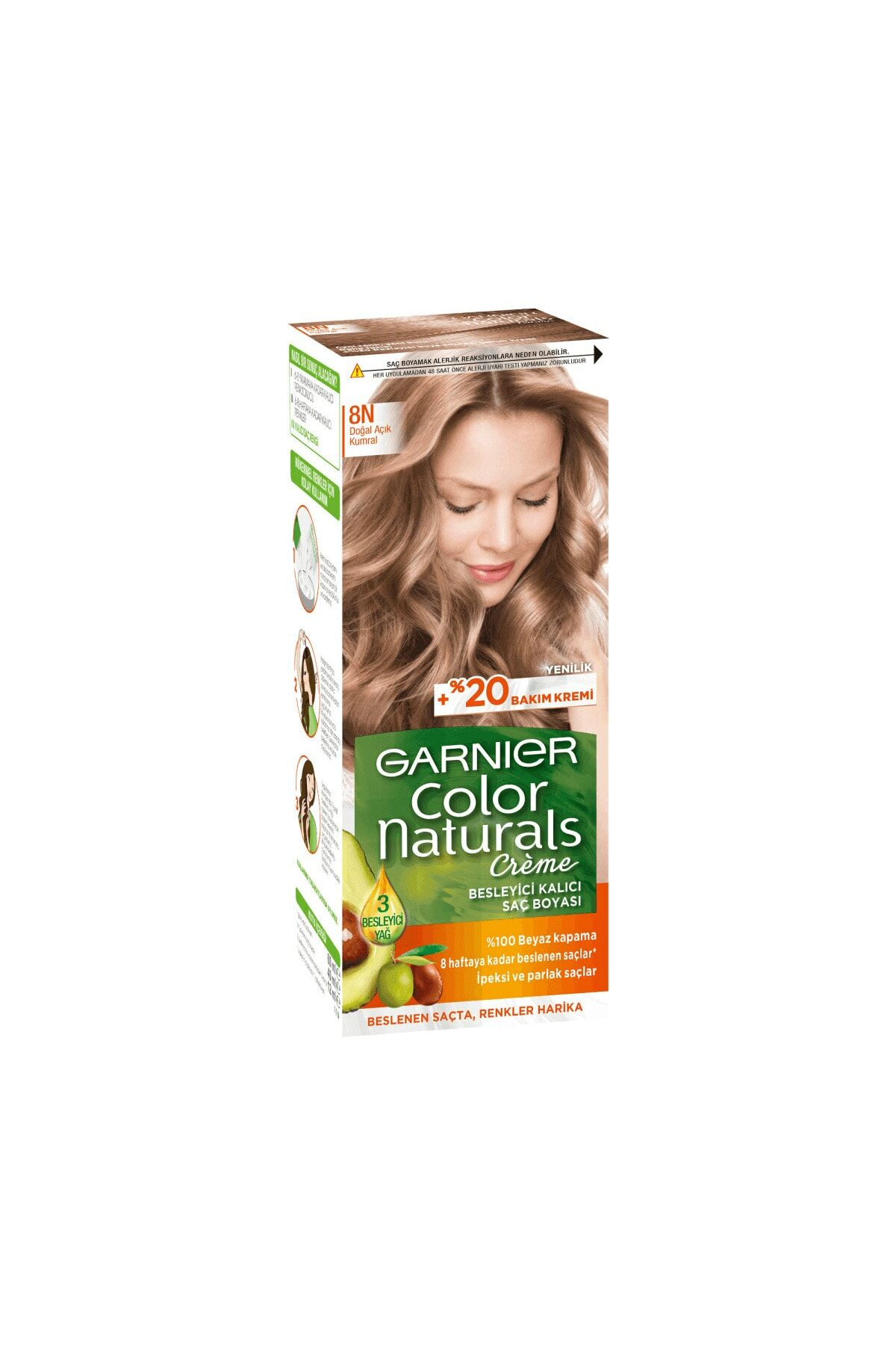 Garnier Color Naturals Nudes Boya - 8 Doğal Açık Kumral