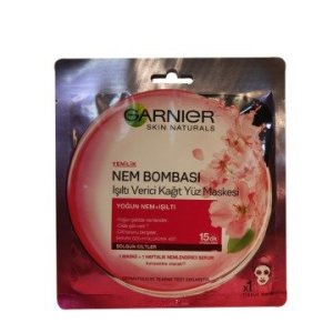 Garnier Nem Bombası Işıltı Verici Kağıt Yüz Maskesi 32g