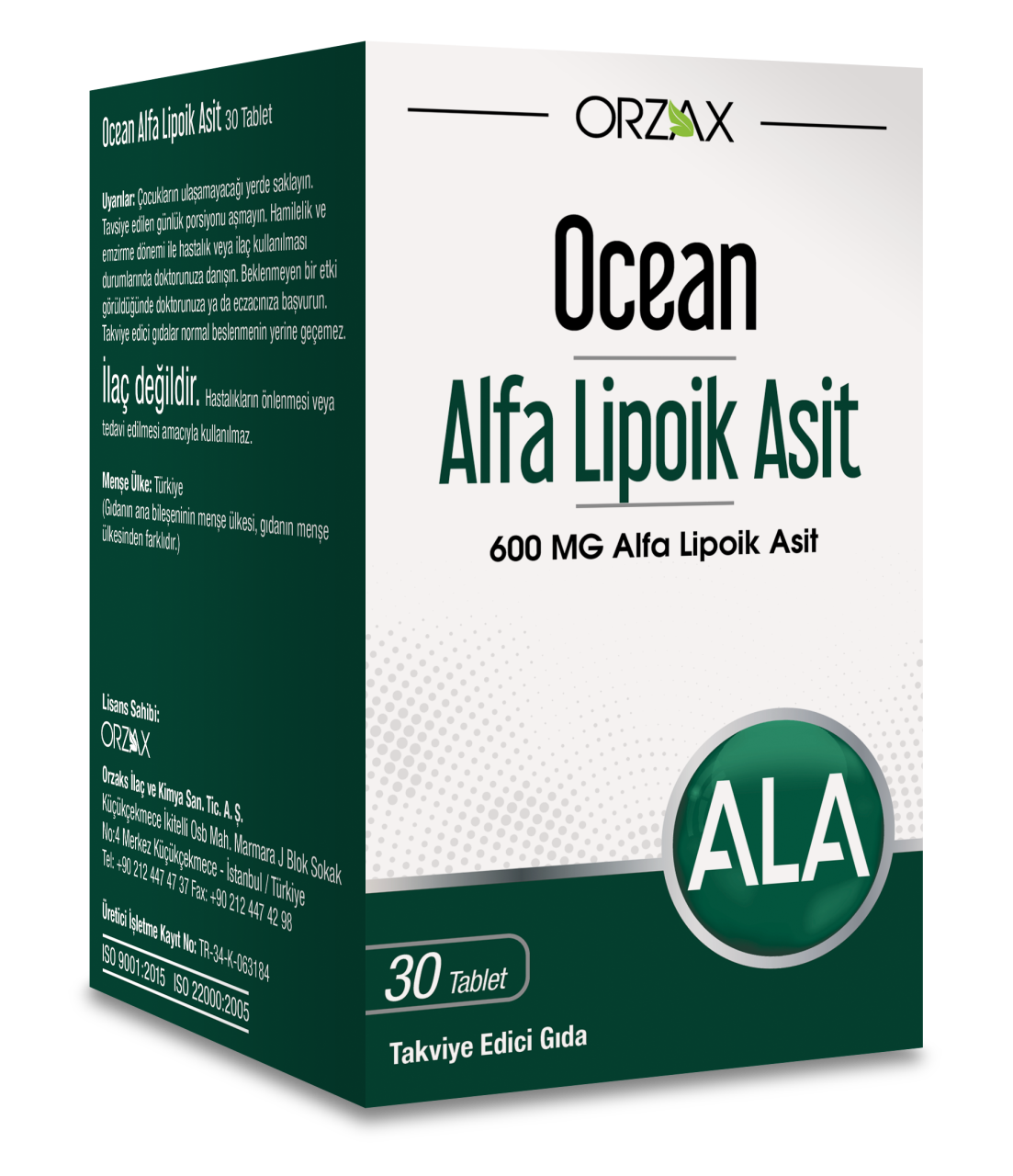 Ocean Alfa Lipoik Asit 600 Mg 30 Tablet