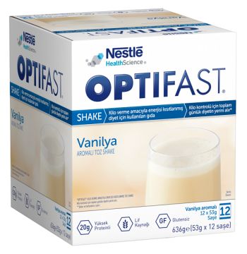 Nestle Optifast Milk Shake Vanilya Aromalı 53g x 12 Saşe