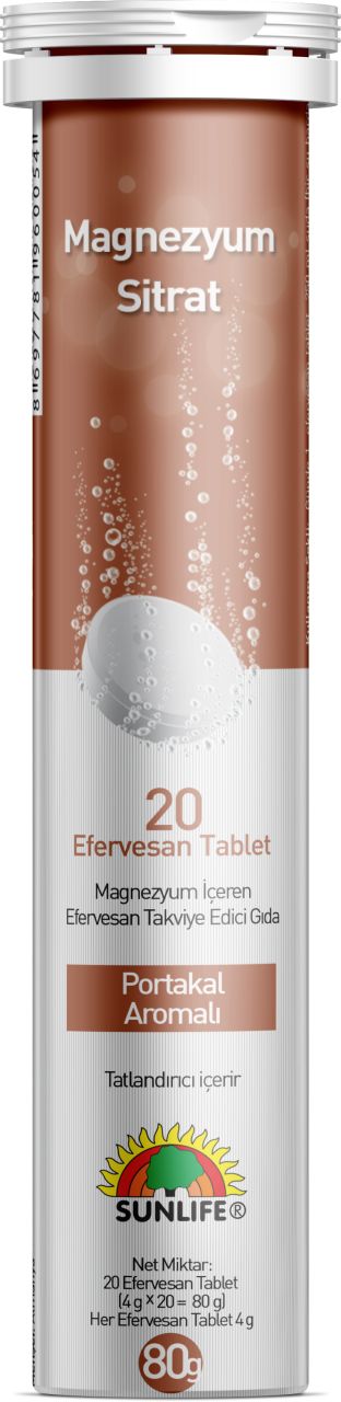 SUNLİFE MAGNESİUM SİTRAT 20 EFFERVESAN TABLET