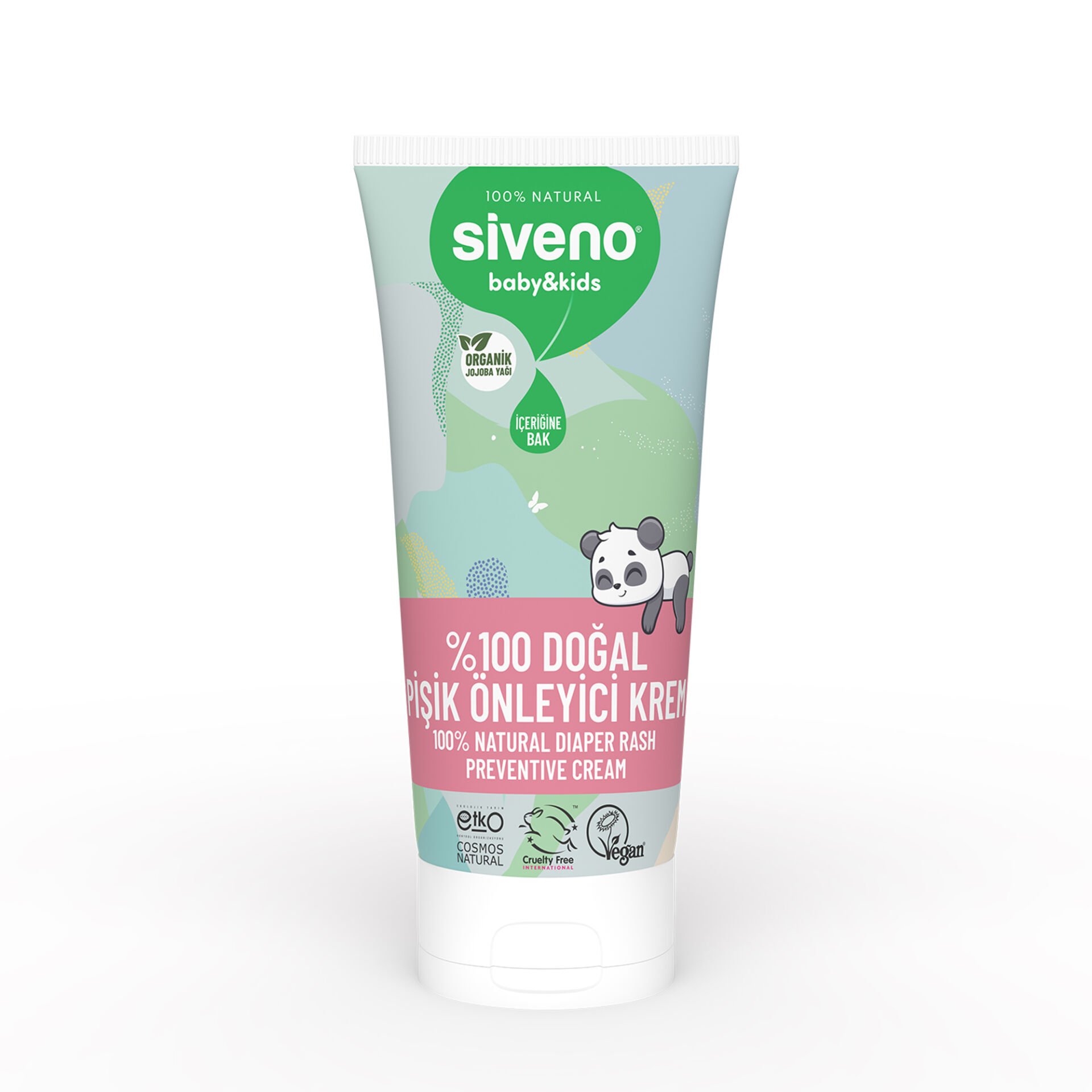 Siveno %100 Doğal Bebek Pişik Önleyici Çinko Hassas Hipoalerjenik Vegan Bakım Krem 50 ml