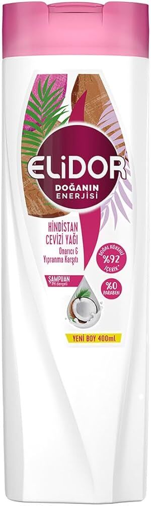 Elidor Hindistan Cevizi Yağı Onarıcı Yıpranma Karşıtı Şampuan 400 ml