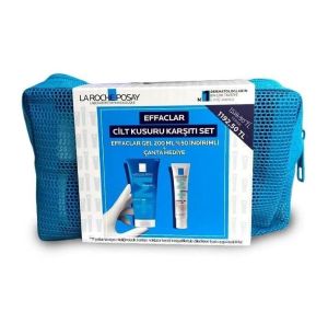 La Roche Posay Effaclar Gel 200 ml + Duo 40 ml Cilt Kusuru Karşıtı Set - Çanta Hediyeli