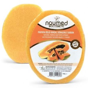 Naumed Papaya Özlü Doğal Süngerli Sabun 135 gr