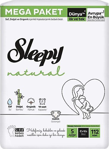 Sleepy Natural Mega Paket Bebek Bezi No: 5 112'li