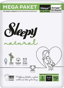 Sleepy Natural Mega Paket Bebek Bezi No: 5 112'li