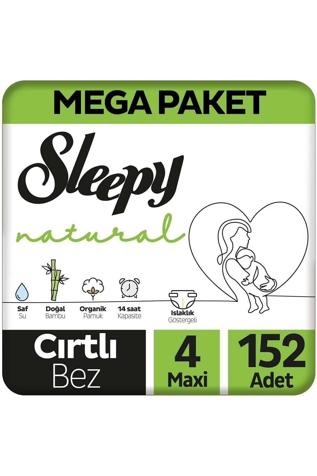 Sleepy Natural Mega Paket Bebek Bezi No: 4 152'li